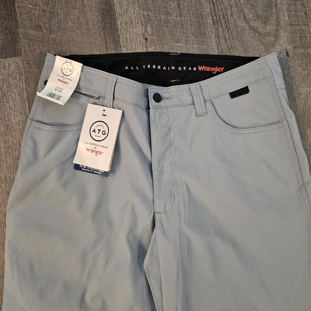 NWT Wrangler ATG Pants Womens 16 Tall Gray Sierra Slim Fit All Terrain Gear Hike - Picture 2 of 14